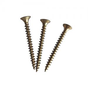 Yellow Color Zinc Plated Chipboard Screw Chipboard Screw